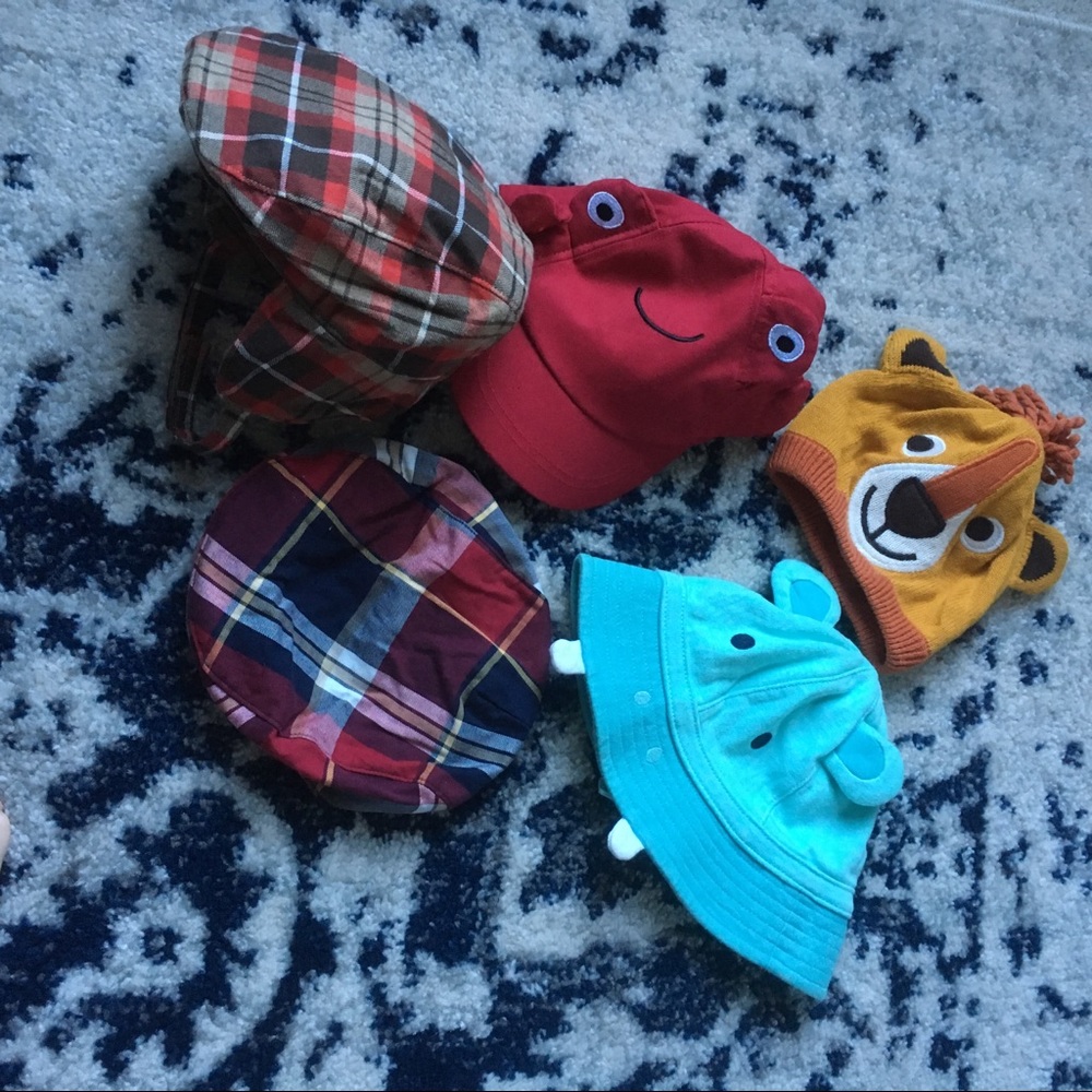 (5) hats bundle all sz 6-12 baby boy